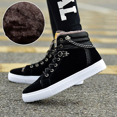 Casual Fashion Sneakers Fleece-forede herre sneakers - poppivie