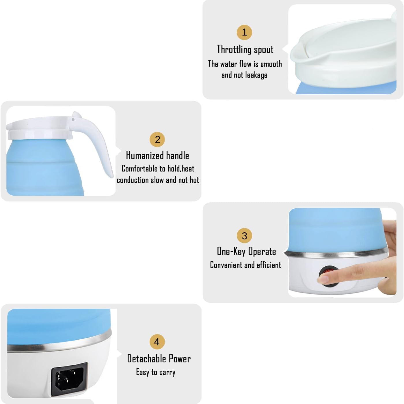 Foldable Travel Electric Kettle