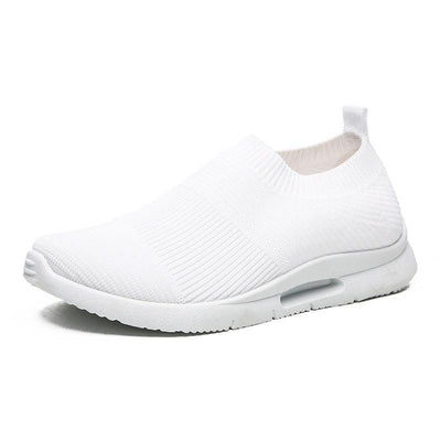 Flying Knit Sneakers Herre Mesh Hvide Sko Sort Casual Sneakers - poppivie