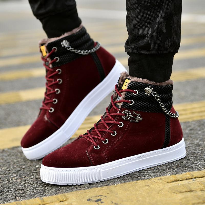 Casual Fashion Sneakers Fleece-forede herre sneakers - poppivie