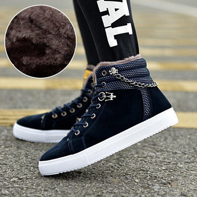 Casual Fashion Sneakers Fleece-forede herre sneakers - poppivie