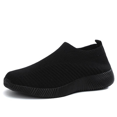 Flying Knit Sneakers Herre Mesh Hvide Sko Sort Casual Sneakers - poppivie