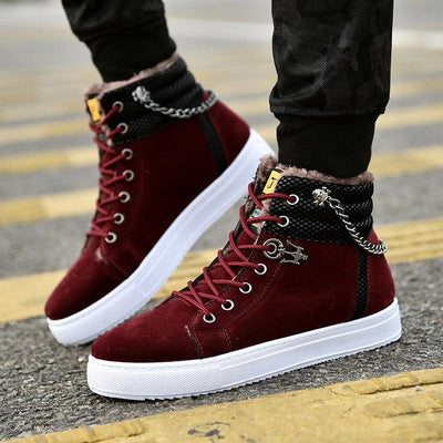 Casual Fashion Sneakers Fleece-forede herre sneakers - poppivie