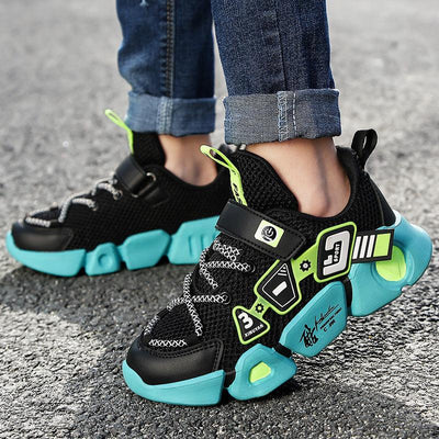 Mesh Fly Woven Velcro Breathable Sneakers - poppivie